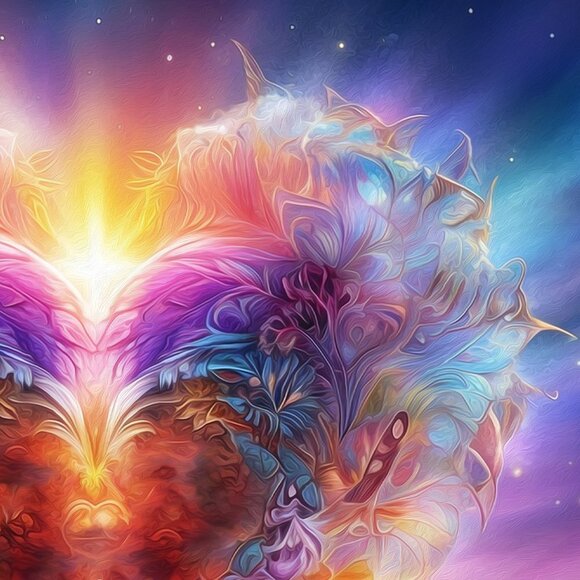 8x8 Majestic Heart Illustration Fantasy Oil Painting Art‎ Print - Picture 6 of 8